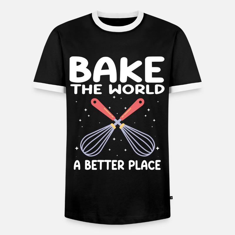 Baking Bakery Baker - Men's Ringer Shirt - black/white
