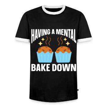 Boulangerie Boulangerie Boulanger - T-shirt contrasté Homme - noir/blanc - Devant - AI Model Female 172 light (172cm) & AI Model Male 178 light (178cm)