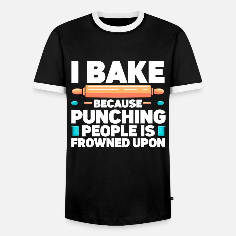 Baking Bakery Baker - Männer Kontrast-T-Shirt - Schwarz/Weiß