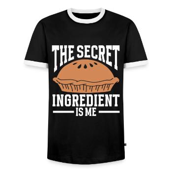 Boulangerie Boulangerie Boulanger - T-shirt contrasté Homme - noir/blanc - Devant - AI Model Female 172 light (172cm) & AI Model Male 178 light (178cm)