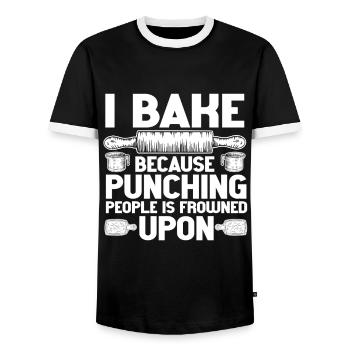 Wine Tasting Funny Wine Lover - Männer Kontrast-T-Shirt - Schwarz/Weiß - Vorne - AI Model Female 172 light (172cm) & AI Model Male 178 light (178cm)