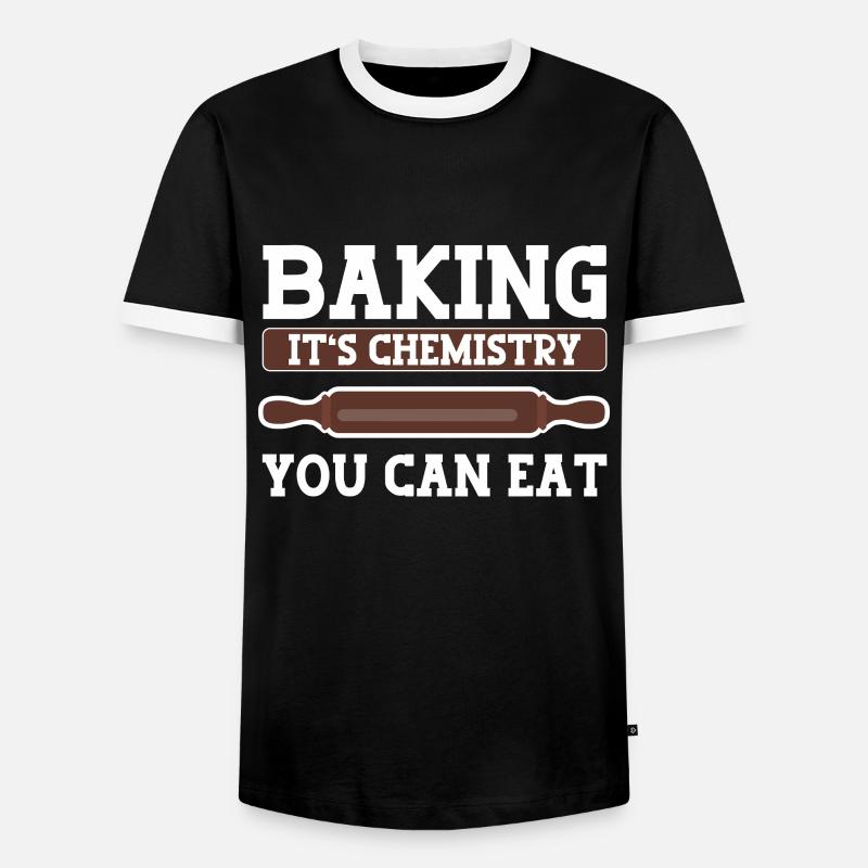 Baking Bakery Baker - Männer Kontrast-T-Shirt - Schwarz/Weiß