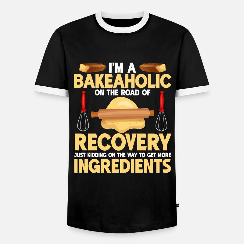 Baking Bakery Baker - Männer Kontrast-T-Shirt - Schwarz/Weiß