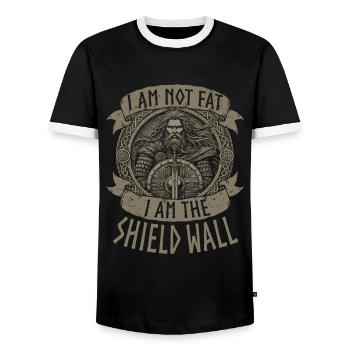 Viking Norse Gods Nordman Mythology - Men's Ringer Shirt - black/white - Front - AI Model Female 172 light (172cm) & AI Model Male 178 light (178cm)