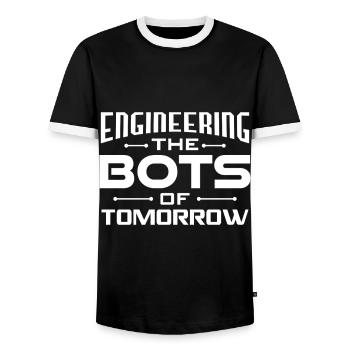 Ai Robotique Geek Tech Humour Robot - T-shirt contrasté Homme - noir/blanc - Devant - AI Model Female 172 light (172cm) & AI Model Male 178 light (178cm)