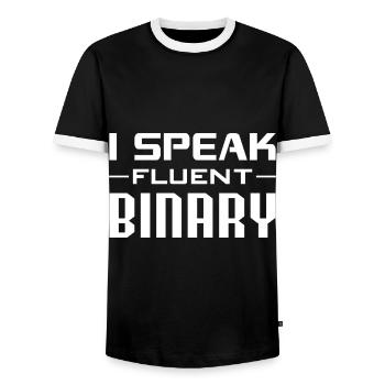 Ai Robotique Geek Tech Humour Robot - T-shirt contrasté Homme - noir/blanc - Devant - AI Model Female 172 light (172cm) & AI Model Male 178 light (178cm)