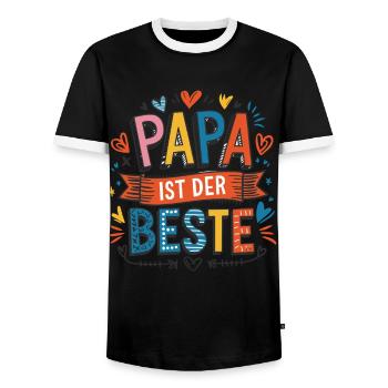 Papa Ist Der Beste - Perfekte Wahl Für Den - Männer Kontrast-T-Shirt - Schwarz/Weiß - Vorne - AI Model Female 172 light (172cm) & AI Model Male 178 light (178cm)