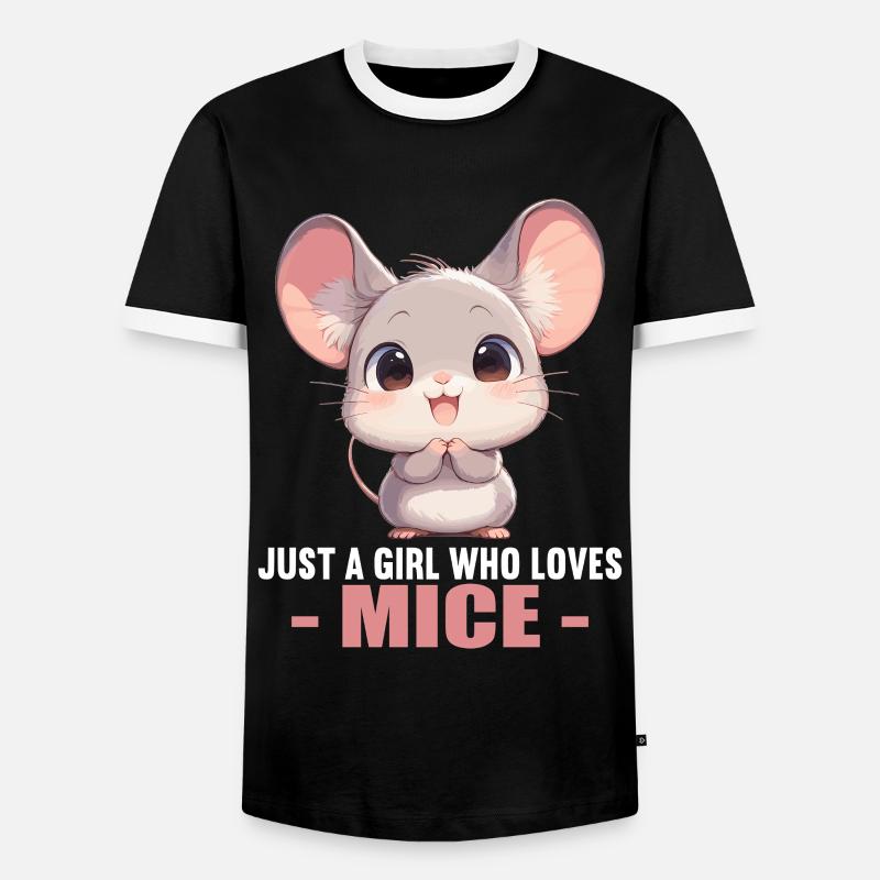 Mäuse Maus - Männer Kontrast-T-Shirt - Schwarz/Weiß
