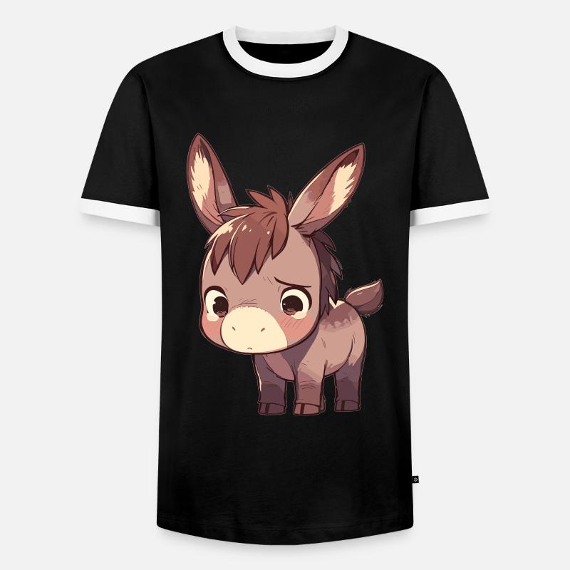 Maultiere Maultier - Männer Kontrast-T-Shirt - Schwarz/Weiß