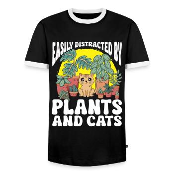 Gardening Horticulture Gardener - Männer Kontrast-T-Shirt - Schwarz/Weiß - Vorne - AI Model Female 172 light (172cm) & AI Model Male 178 light (178cm)