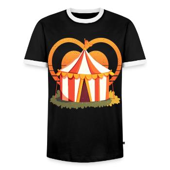 Cirque - T-shirt contrasté Homme - noir/blanc - Devant - AI Model Female 172 light (172cm) & AI Model Male 178 light (178cm)