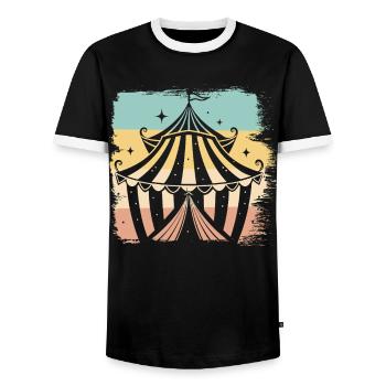 Cirque - T-shirt contrasté Homme - noir/blanc - Devant - AI Model Female 172 light (172cm) & AI Model Male 178 light (178cm)