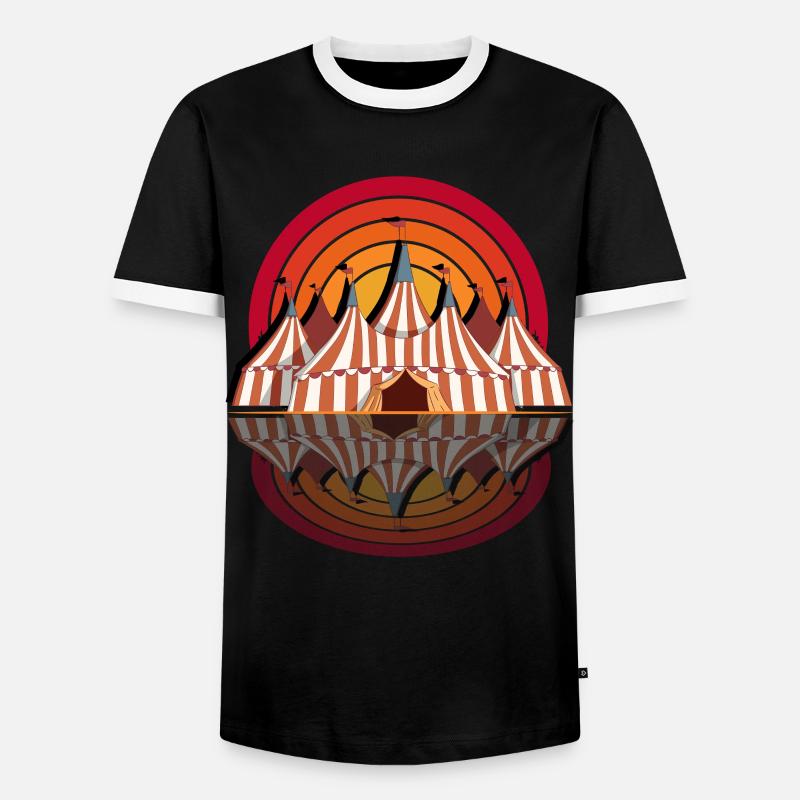 Zircus - Männer Kontrast-T-Shirt - Schwarz/Weiß