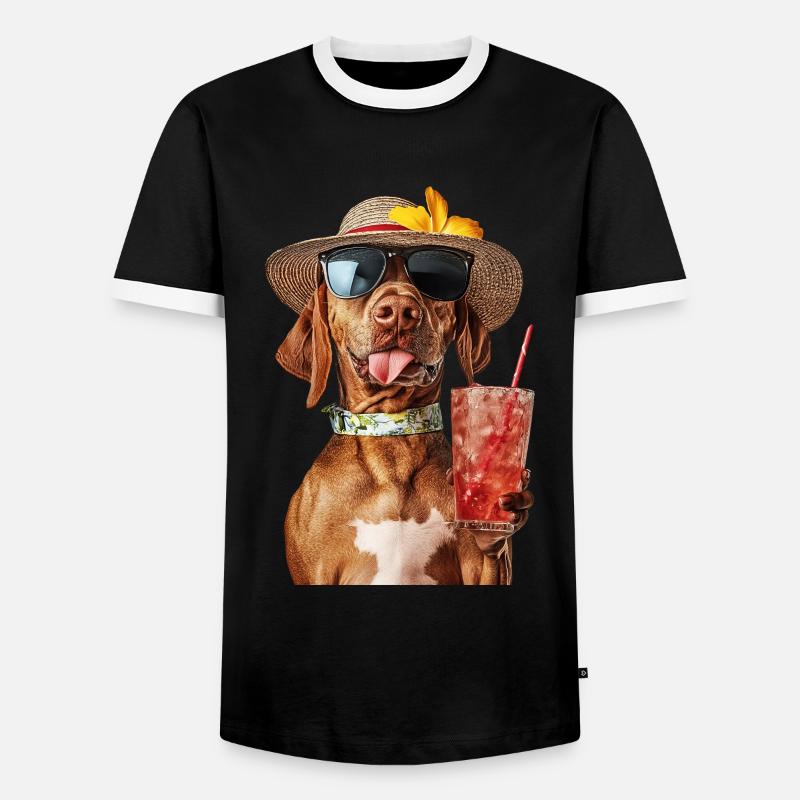 Rhodesian Pitbull Ridgeback - Männer Kontrast-T-Shirt - Schwarz/Weiß