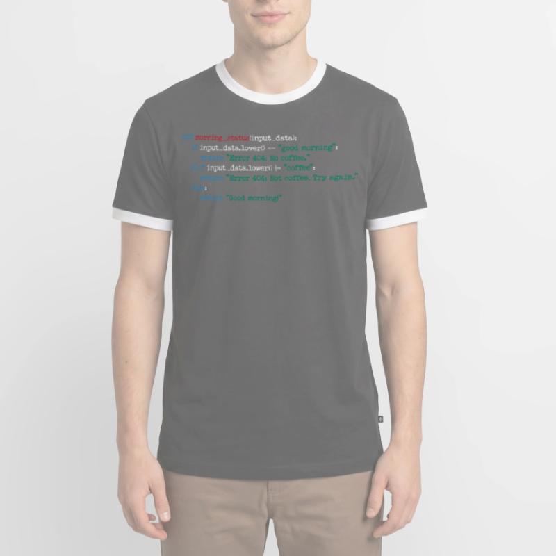 Programmierer Kaffee Code Informatik Geschenk Männer Kontrast-T-Shirt