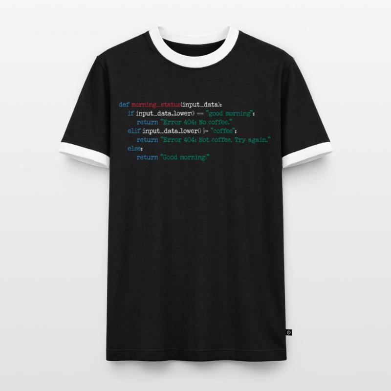 Programmierer Kaffee Code Informatik Geschenk Männer Kontrast-T-Shirt
