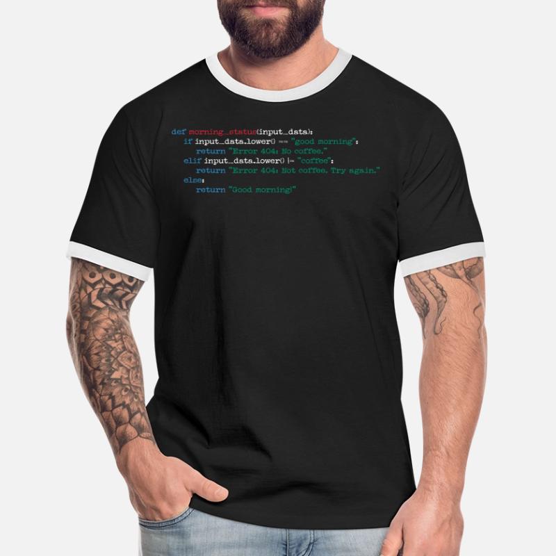 Programmierer Kaffee Code Informatik Geschenk Männer Kontrast-T-Shirt