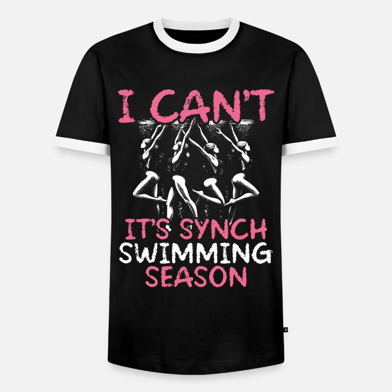 Synchronschwimmen Synchro Schwimmer - Männer Kontrast-T-Shirt - Schwarz/Weiß