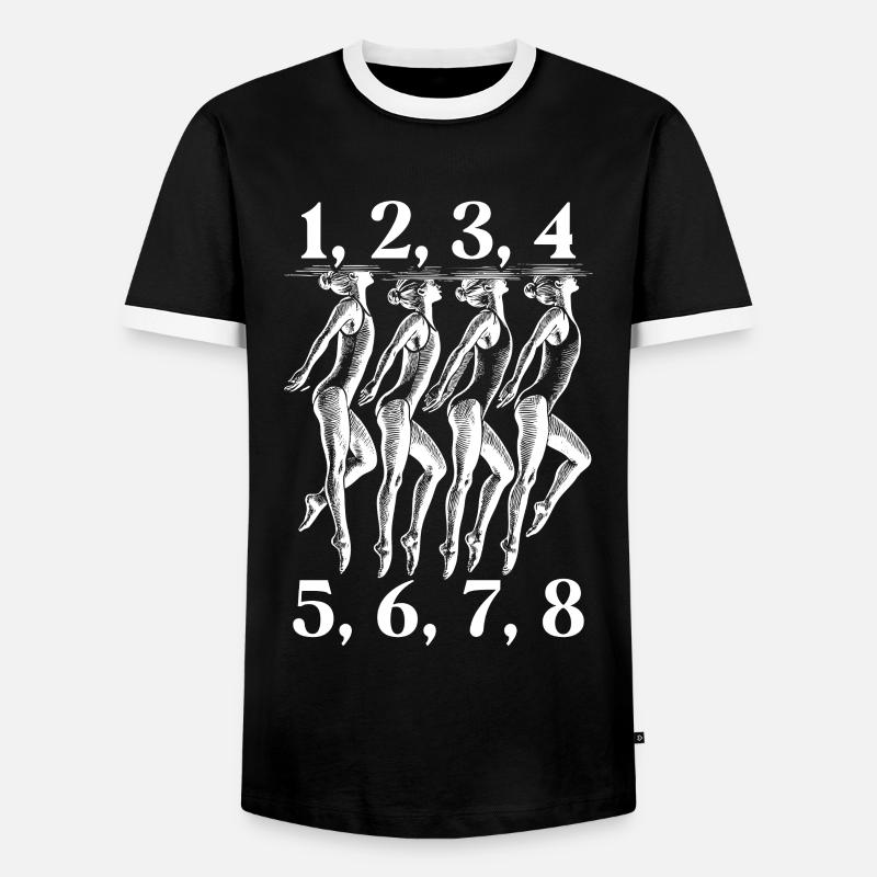 Synchronschwimmen Synchro Schwimmer - Männer Kontrast-T-Shirt - Schwarz/Weiß