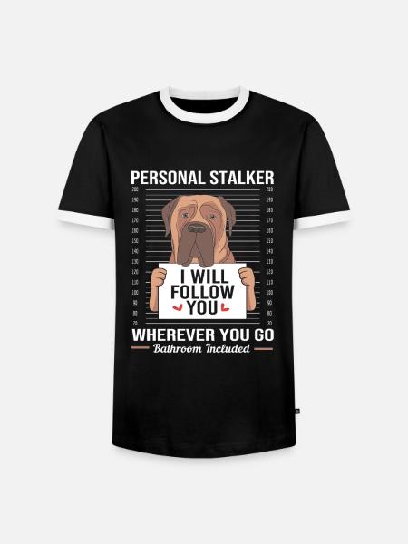 Bullmastiff - Männer Kontrast-T-Shirt - Schwarz/Weiß