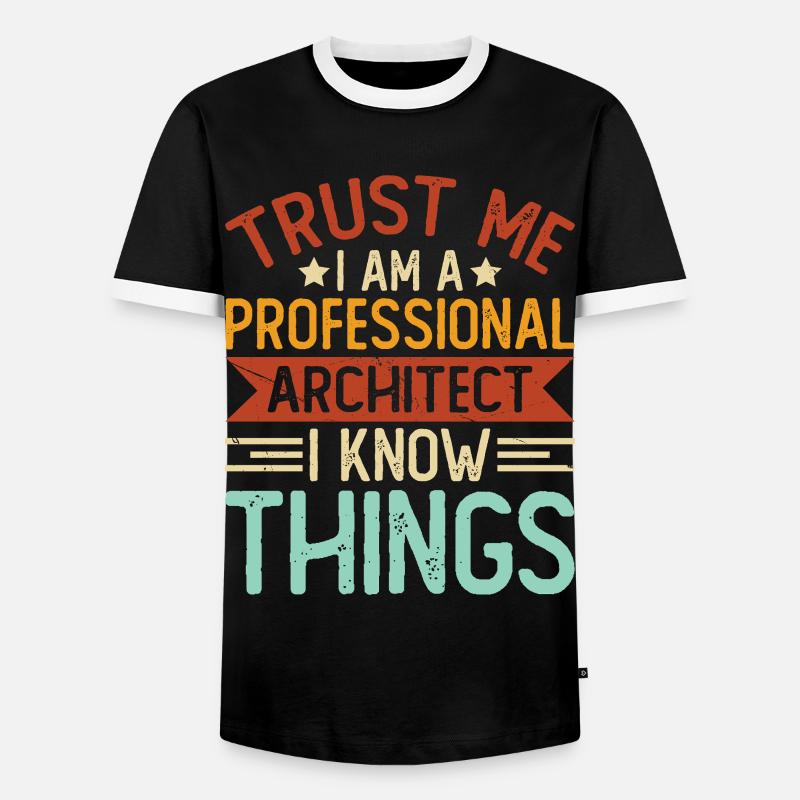 Architect - Men's Ringer Shirt - black/white