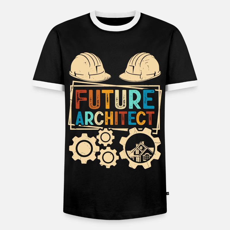 Architect - Men's Ringer Shirt - black/white