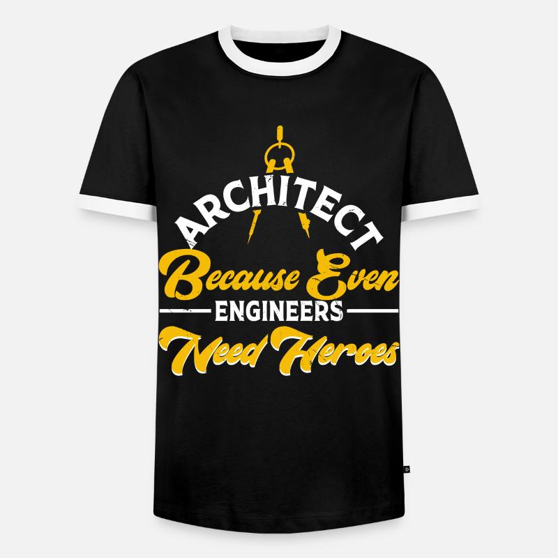 Architect - Men's Ringer Shirt - black/white