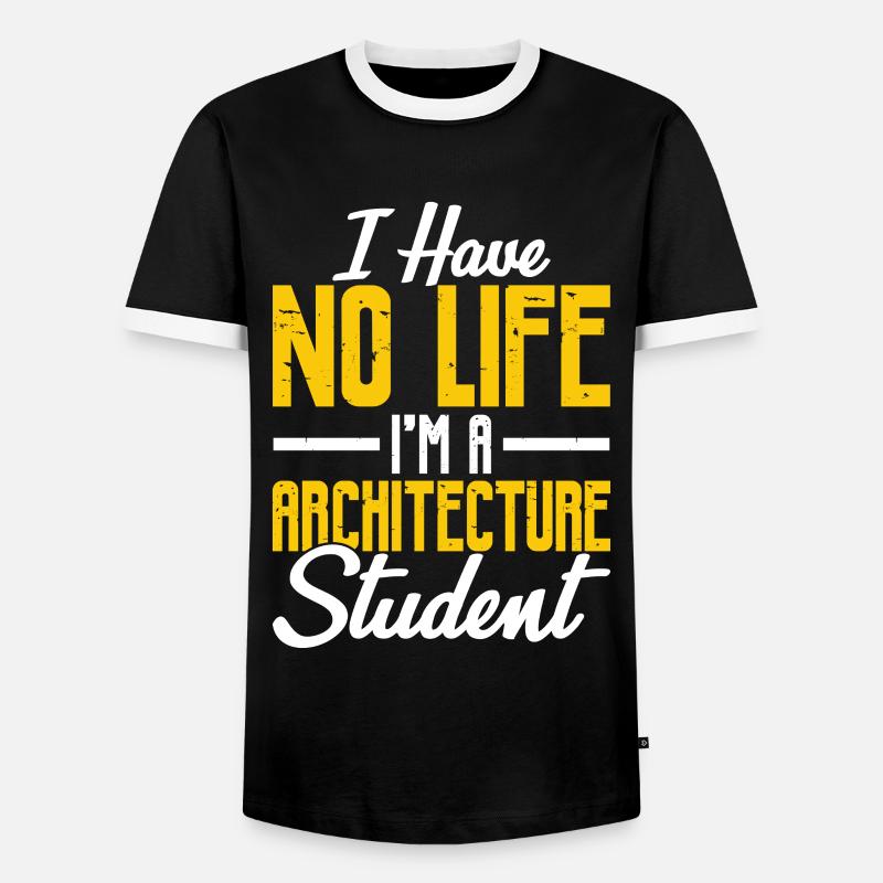 Architect - Men's Ringer Shirt - black/white