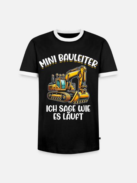 Kinder Bauleiter Projektleiter Bauunternehmer - Männer Kontrast-T-Shirt - Schwarz/Weiß