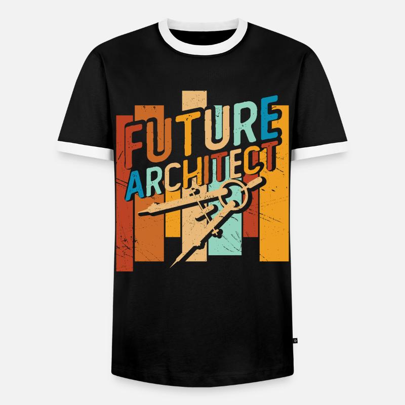 Architect - Men's Ringer Shirt - black/white