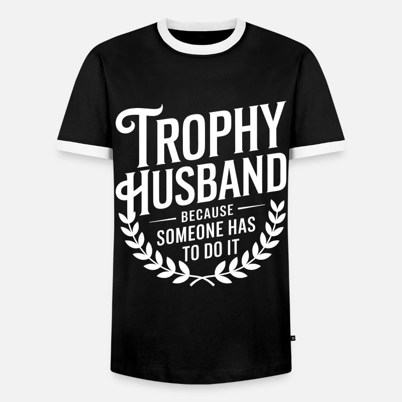 Ehemann - Männer Kontrast-T-Shirt - Schwarz/Weiß