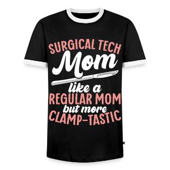 Chirurgischer Techniker Chirurgischer Technologe - Männer Kontrast-T-Shirt - Schwarz/Weiß - Vorne - AI Model Female 172 light (172cm) & AI Model Male 178 light (178cm)