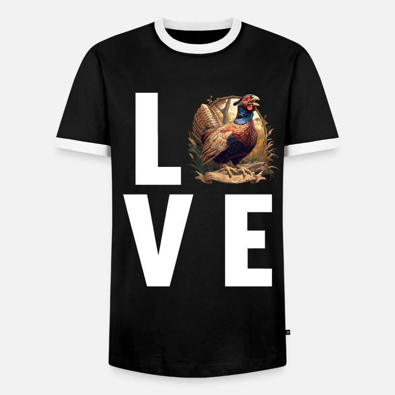 Pheasants Pheasant - Men's Ringer Shirt - black/white