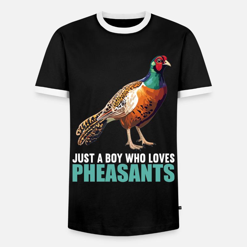 Pheasants Pheasant - Men's Ringer Shirt - black/white