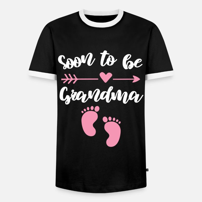 werdende Oma Baby bald Großmutter - Männer Kontrast-T-Shirt - Schwarz/Weiß