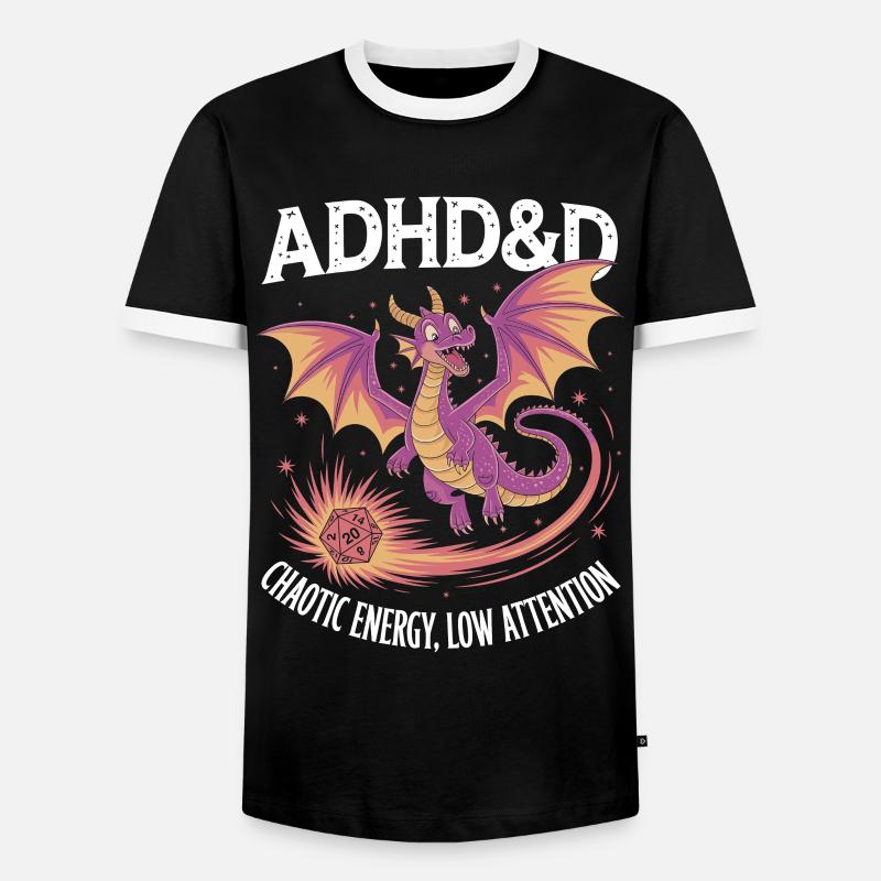 Adhd RPG - Men's Ringer Shirt - black/white