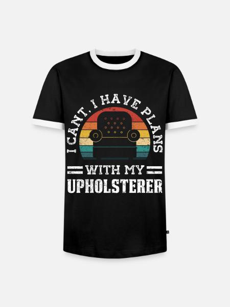 Restauratorin Polstermöbel - Männer Kontrast-T-Shirt - Schwarz/Weiß