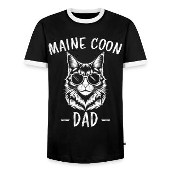 Maine Coon Saying Funny Maine Coon Gift - Men's Ringer Shirt - black/white - Front - AI Model Female 172 light (172cm) & AI Model Male 178 light (178cm)