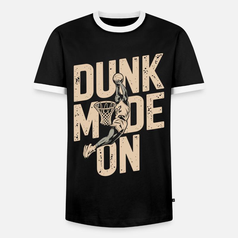 Mode dunk activé - T-shirt contrasté Homme - noir/blanc