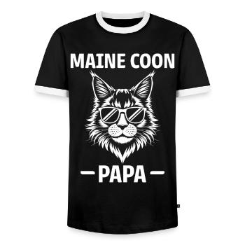 Maine Coon Saying Funny Maine Coon Gift - Men's Ringer Shirt - black/white - Front - AI Model Female 172 light (172cm) & AI Model Male 178 light (178cm)
