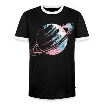 Transgender Trans LGBT Pride - Männer Kontrast-T-Shirt - Schwarz/Weiß - Vorne - AI Model Female 172 light (172cm) & AI Model Male 178 light (178cm)