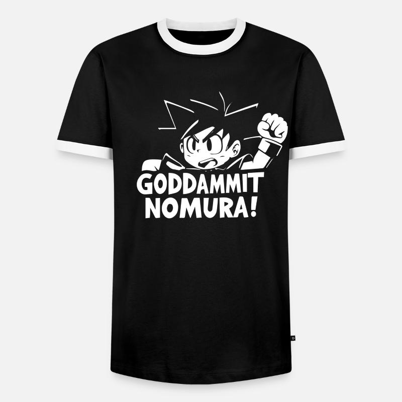 Goddammit Nomura – Chibi Design - Männer Kontrast-T-Shirt - Schwarz/Weiß