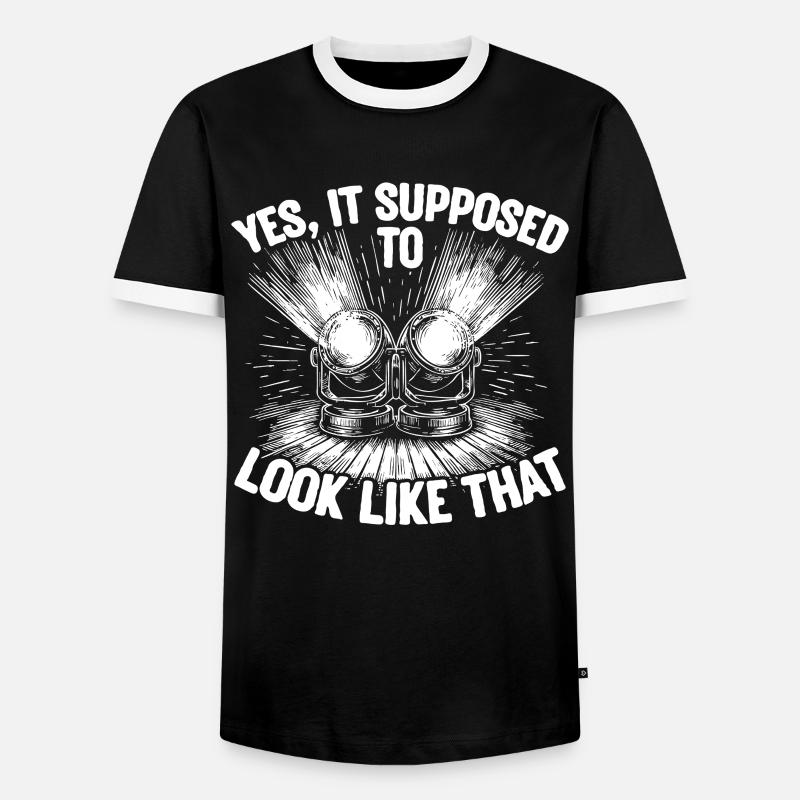 Lichttechniker Beleuchtungstechniker Lichttechnik - Männer Kontrast-T-Shirt - Schwarz/Weiß