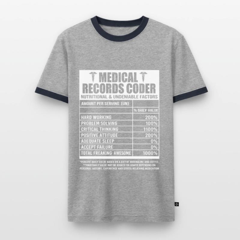 Medizin Programmierer Medizinischer Coder Männer Kontrast-T-Shirt