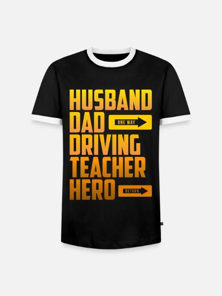Fahrschule Fahrlehrer - Männer Kontrast-T-Shirt - Schwarz/Weiß