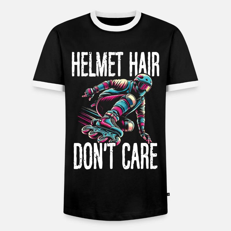 Inline Skating Rollerblading Inline Skates - Männer Kontrast-T-Shirt - Schwarz/Weiß