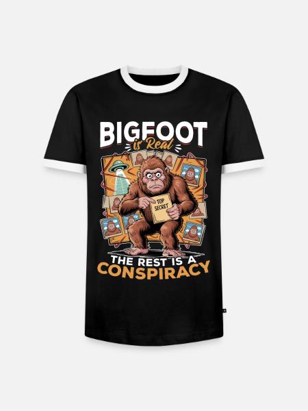 Bigfoot Sasquatch - Männer Kontrast-T-Shirt - Schwarz/Weiß