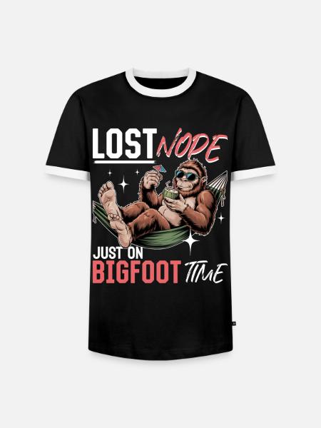 Bigfoot Sasquatch - Männer Kontrast-T-Shirt - Schwarz/Weiß