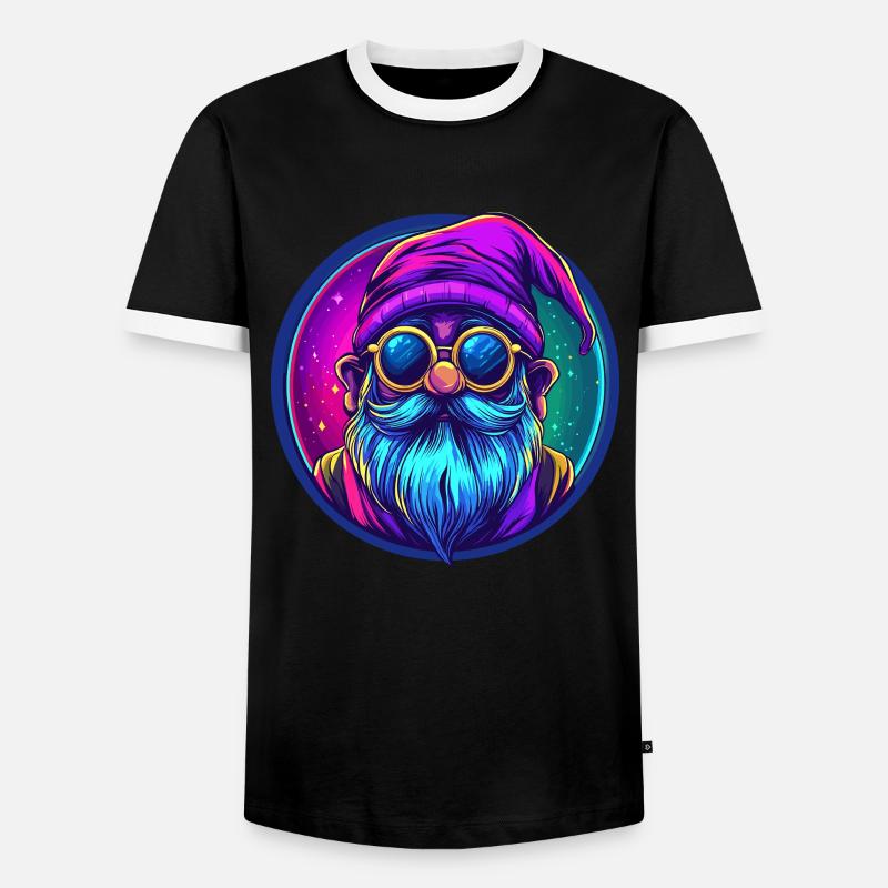 Cosmic Magic Dwarf - Men's Ringer Shirt - black/white
