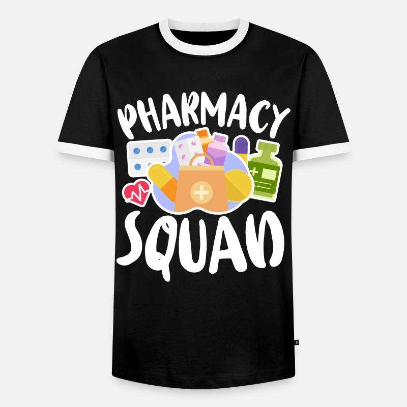 Pharmacy Tech Technician - Men's Ringer Shirt - black/white